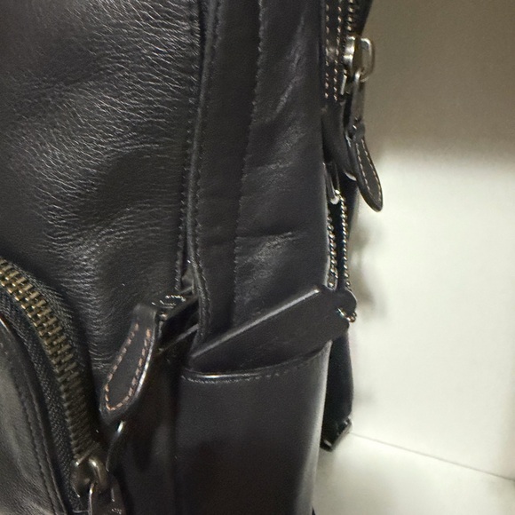 Coach Black Leather Backpack with Bonus Coach Wallet - Picture 5 of 10